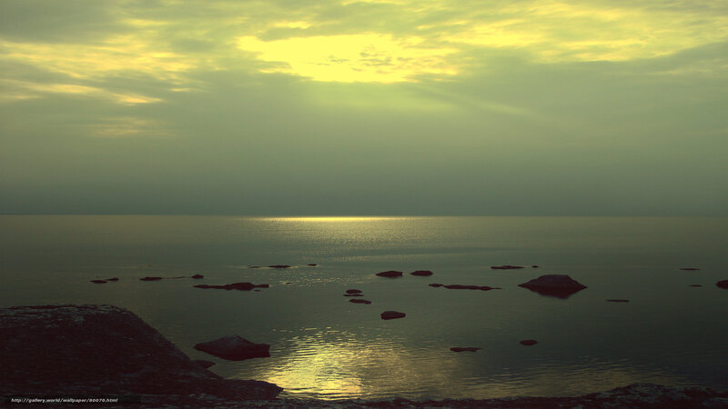 Calm Sea at Sunset — Yellow