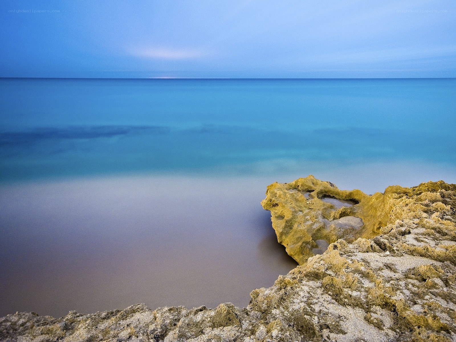 Calm sea at twilight