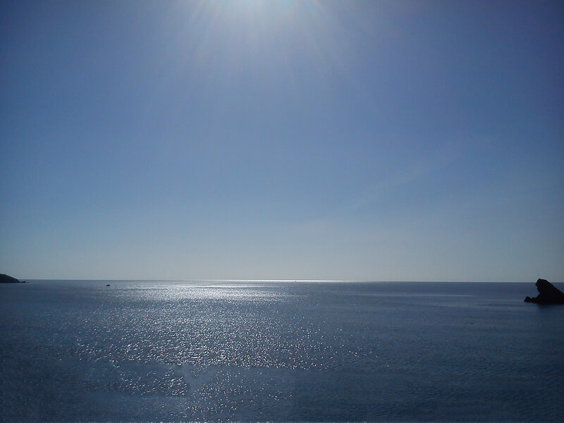 Calm Sea under Bright Sun