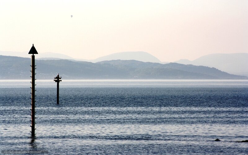 calm sea with buoys
