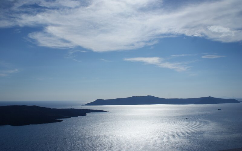 Calm Sea with Islands — Blue