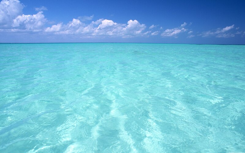 Calm turquoise ocean waters