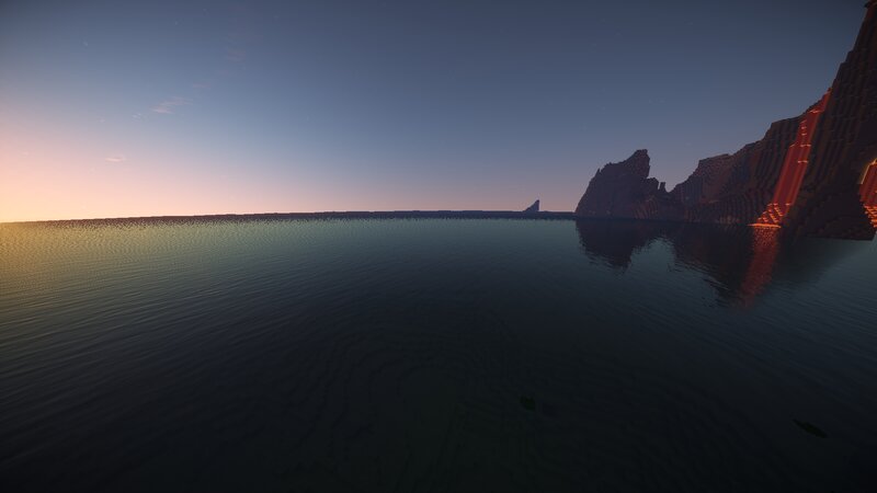 Calm Water at Dusk — Blue, Serene, Sunset, 3d Render