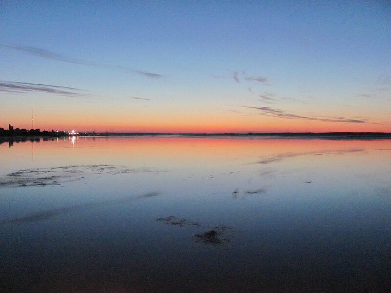 Calm Water at Dusk — Blue, Serene