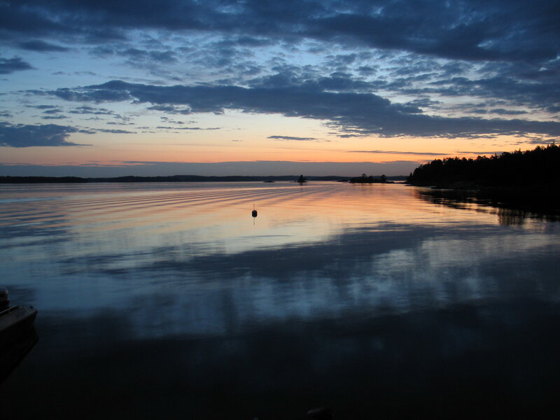 Calm Water at Dusk — Blue