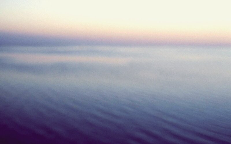 calm water at dusk