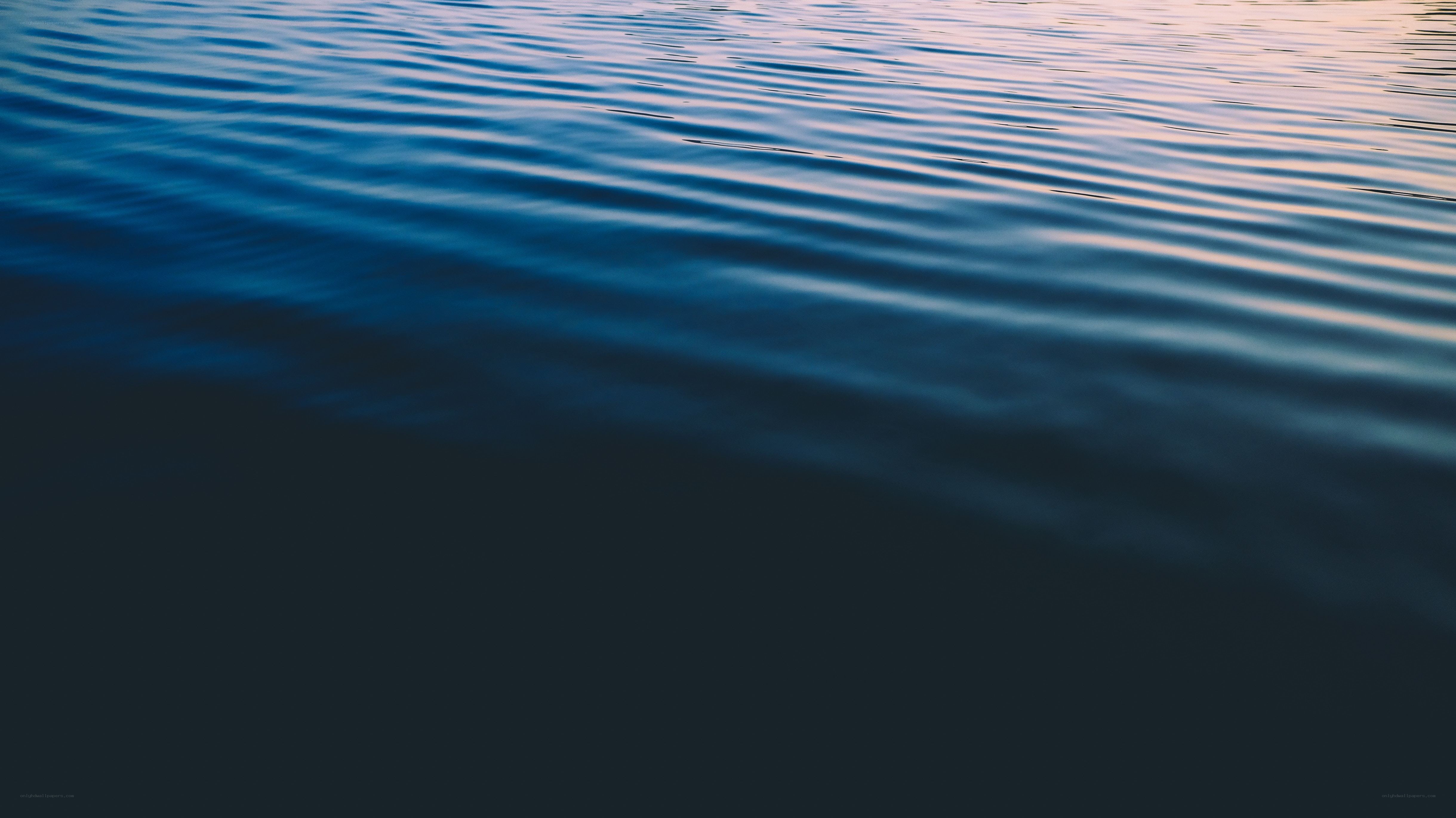 calm water ripples at dusk