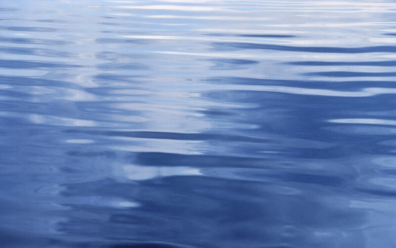 Calm Water Surface — Blue, Serene, Photograph, White