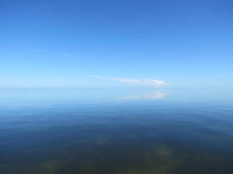 Calm Water Surface — Blue, Serene