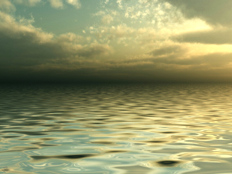 Calm Water under Cloudy Sky