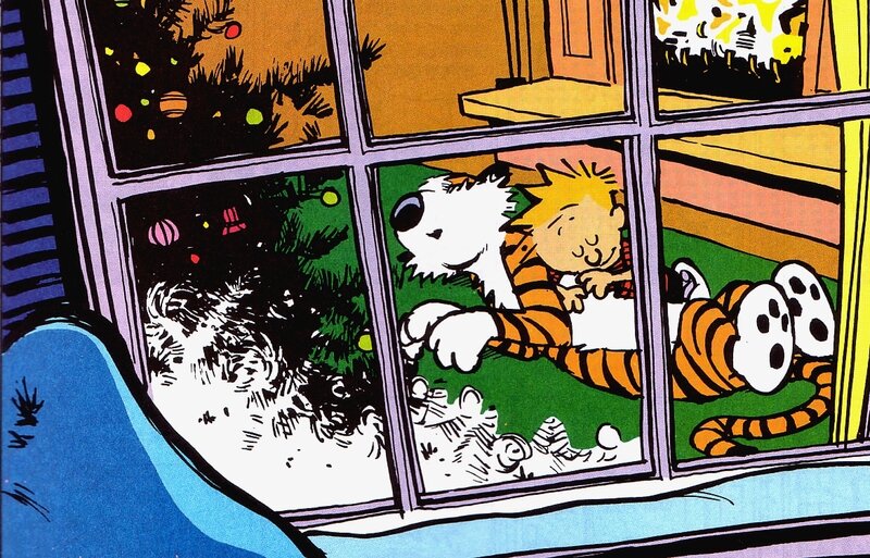 Calvin and Hobbes at Christmas