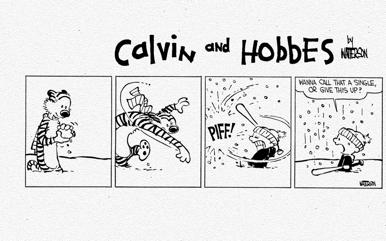 Calvin and Hobbes baseball comic