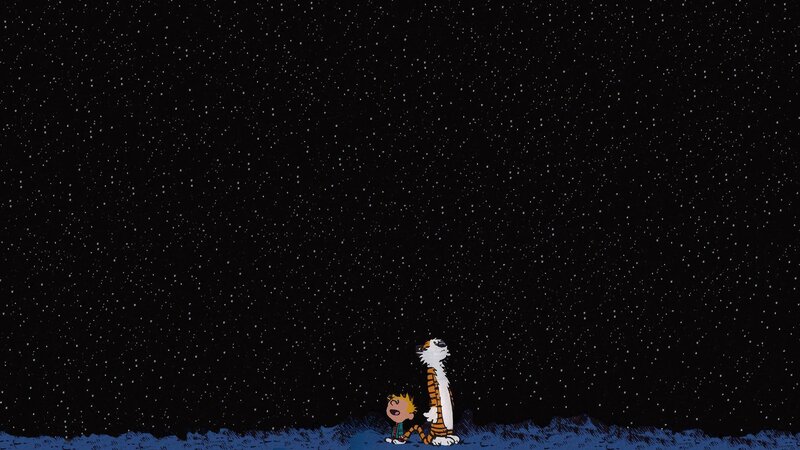 Calvin and Hobbes — Black, Contemplative