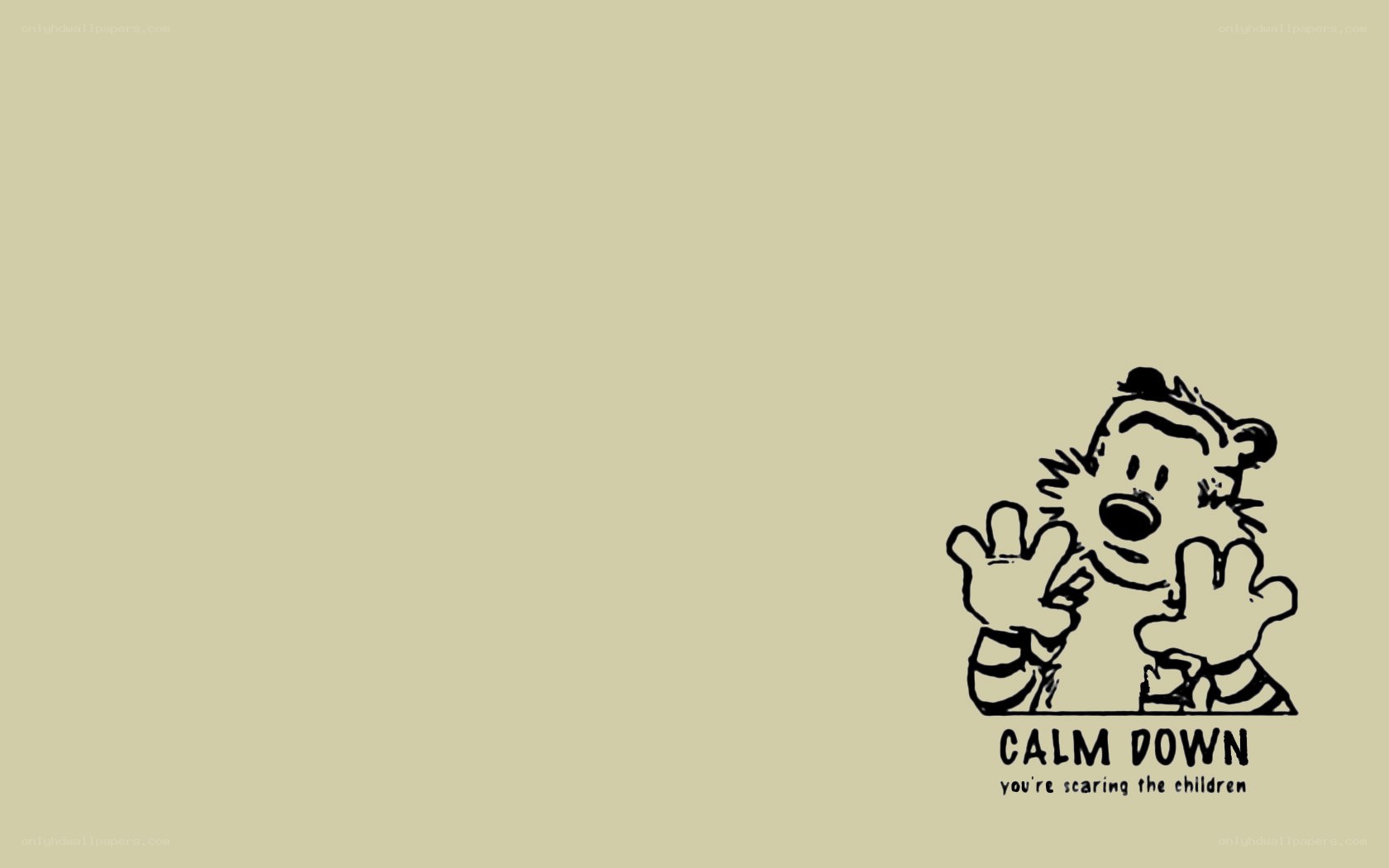 Calvin and Hobbes calm down