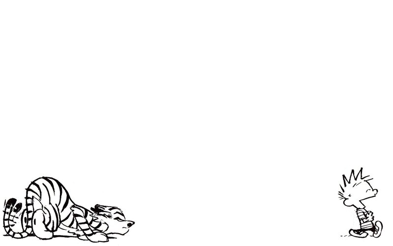 Calvin and Hobbes Cartoon — Black