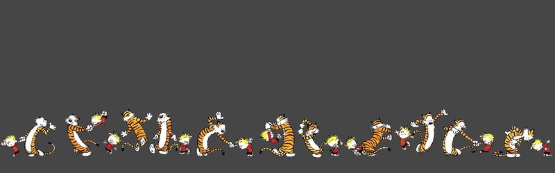Calvin and Hobbes Characters — Gray, Playful