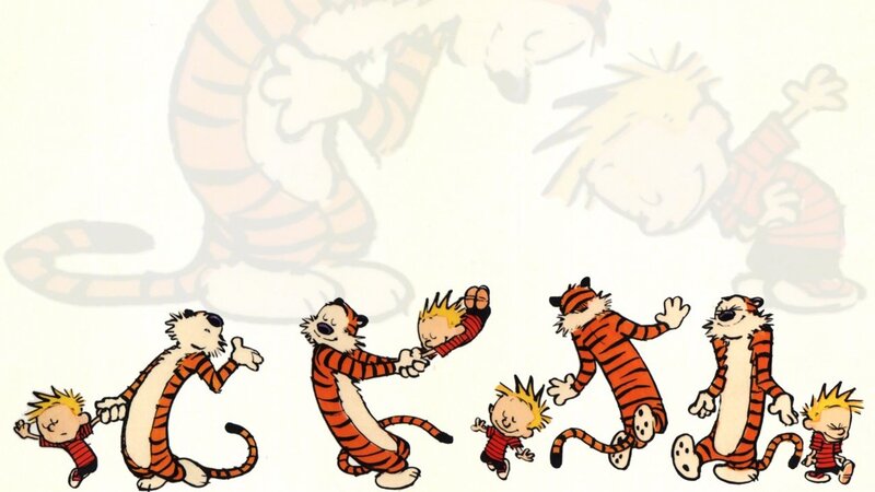 Calvin and Hobbes Characters — Orange, Playful