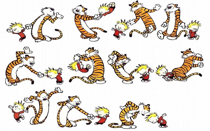 Calvin and Hobbes Characters — Orange