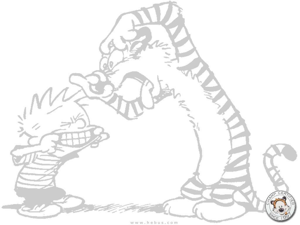 Calvin and Hobbes coloring page