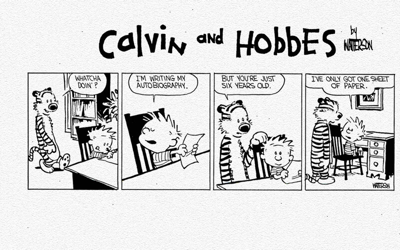 Calvin and Hobbes Comic — Black, Humorous