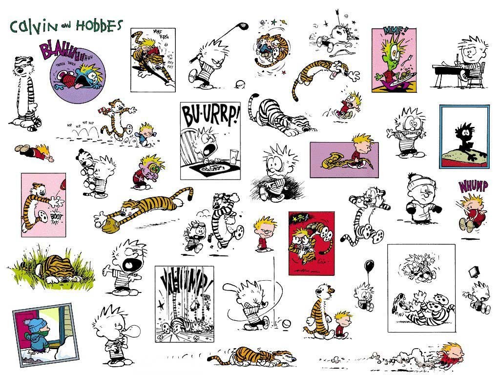 Calvin and Hobbes comic panels