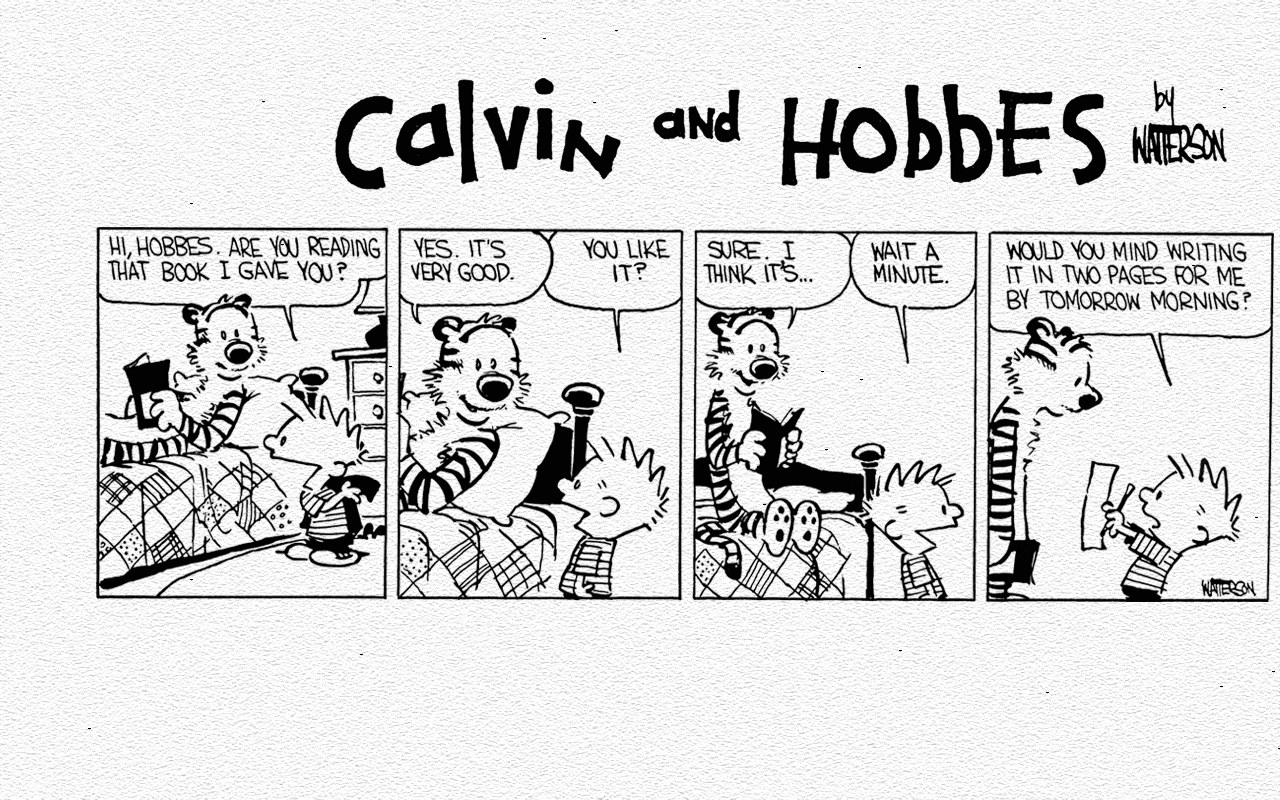 Calvin and Hobbes comic strip