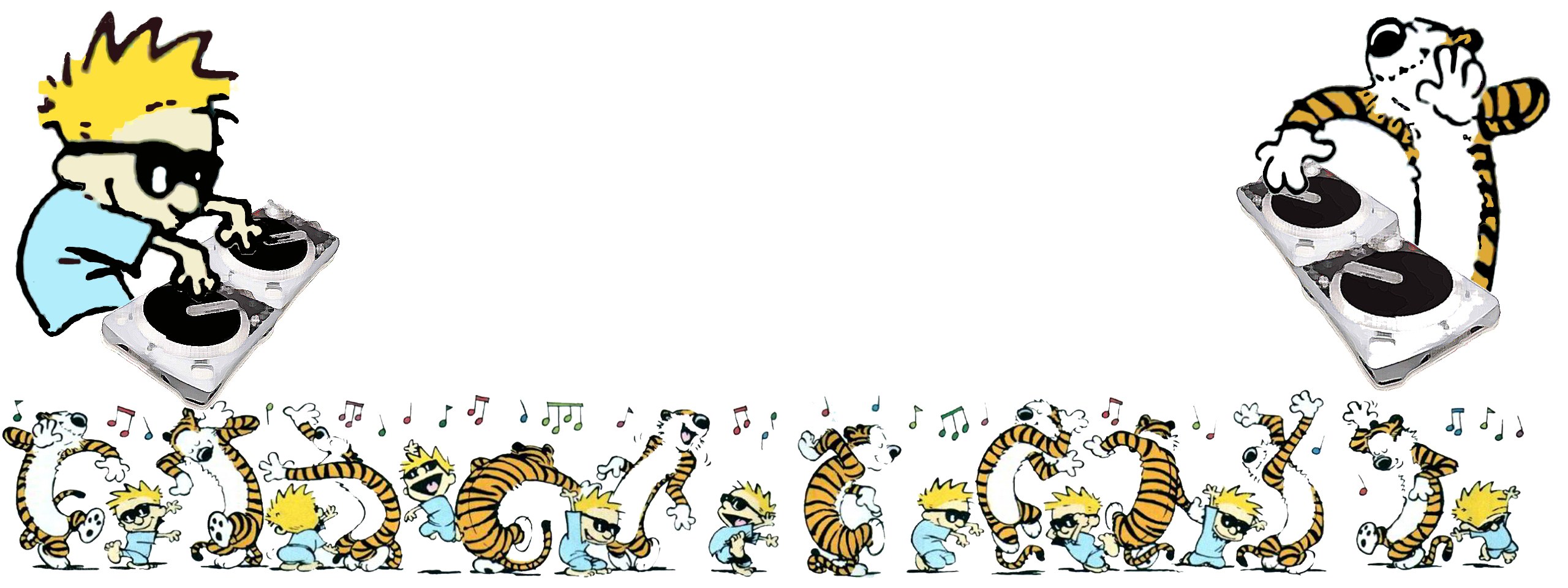 Calvin and Hobbes DJ party