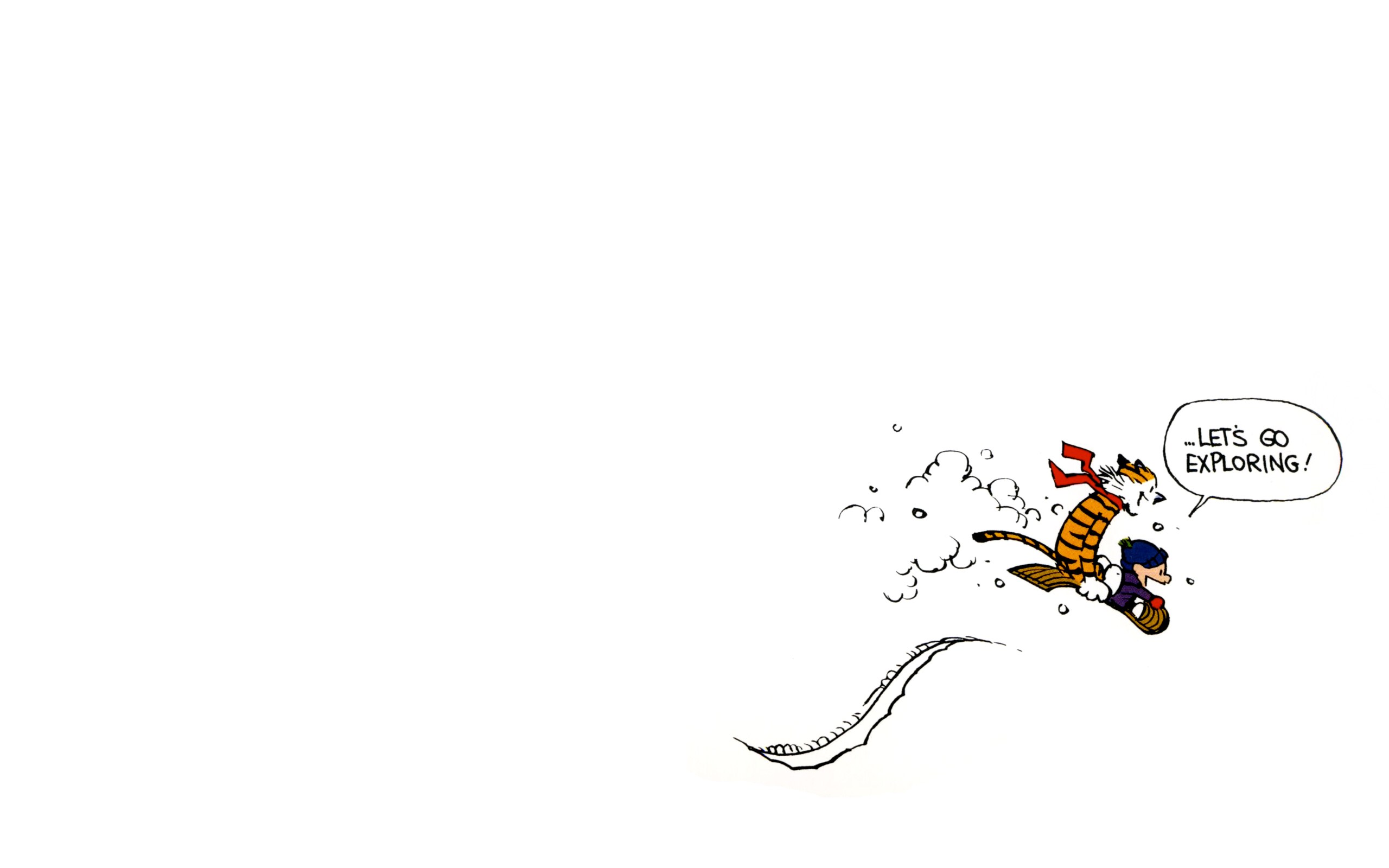 Calvin and Hobbes exploring