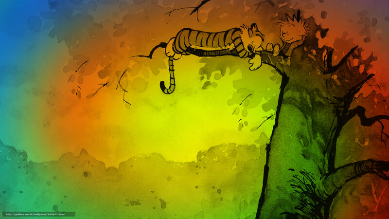 Calvin and Hobbes in a tree