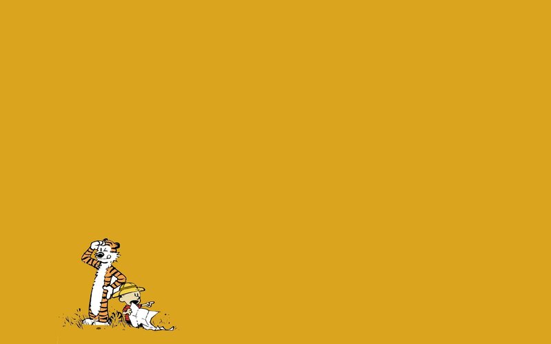 Calvin and Hobbes in Grass