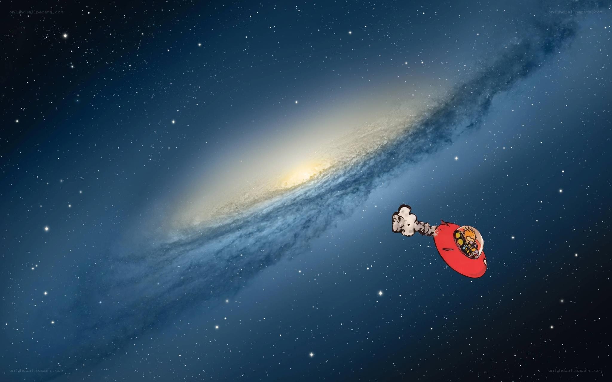 Calvin and Hobbes in space