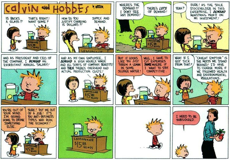 Calvin and Hobbes lemonade stand