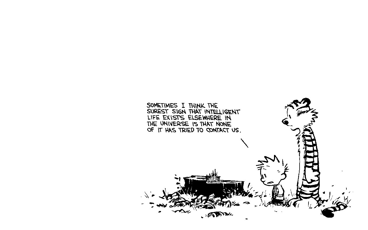 Calvin and Hobbes on alien life