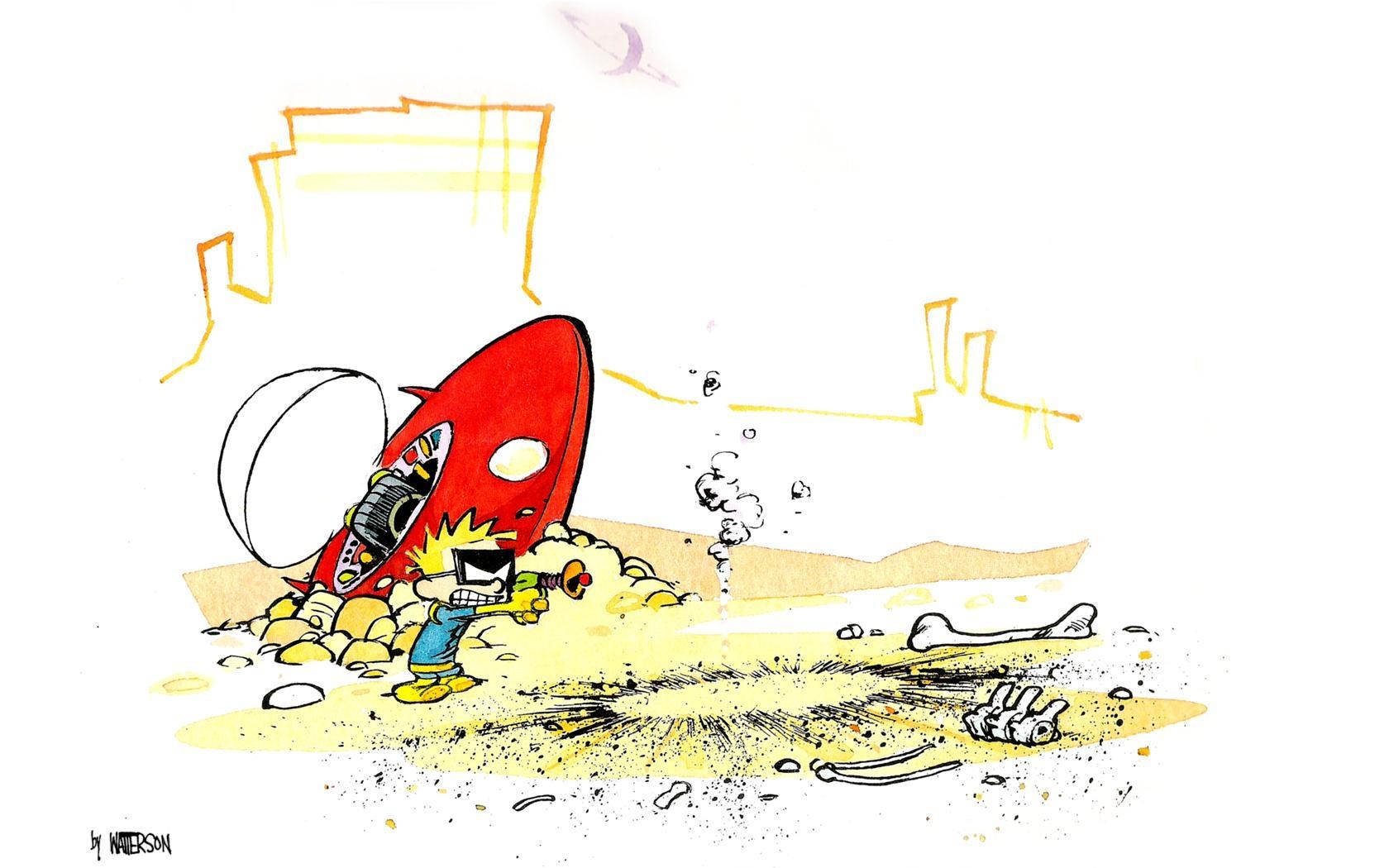 Calvin and Hobbes on Mars