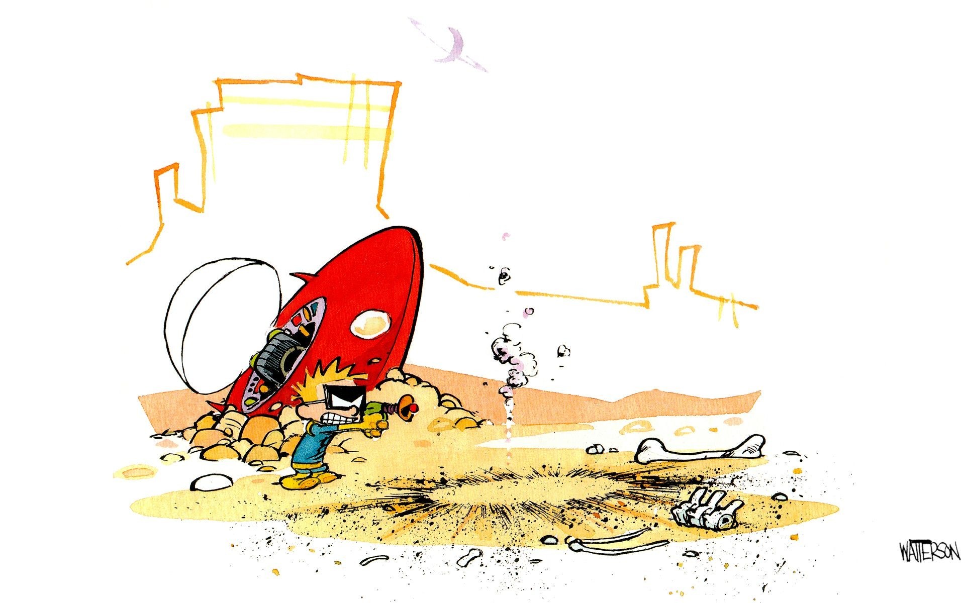 Calvin and Hobbes on Mars