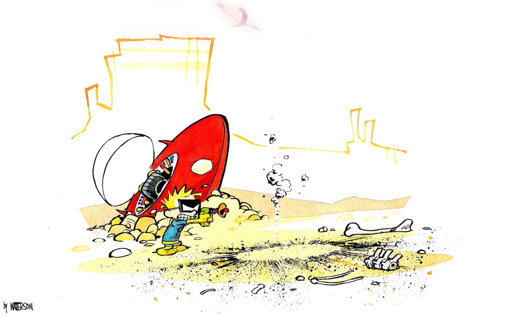 Calvin and Hobbes on Mars