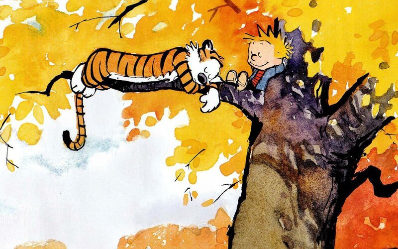 Calvin and Hobbes on Tree