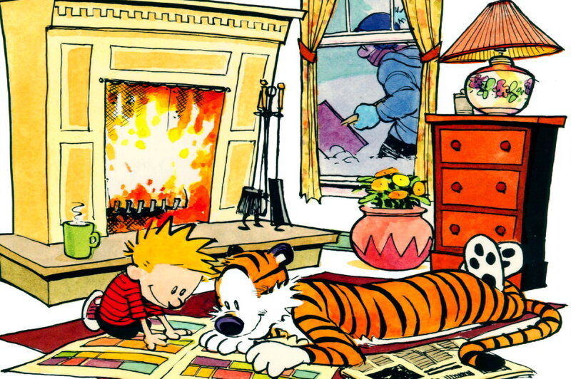 Calvin and Hobbes — Orange, Cozy