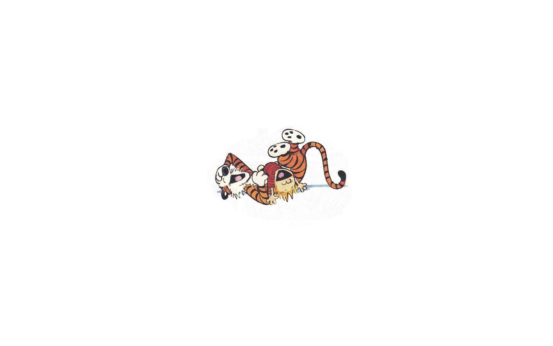 Calvin and Hobbes playing