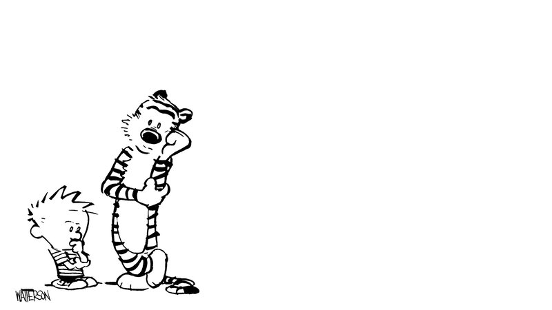 Calvin and Hobbes pondering