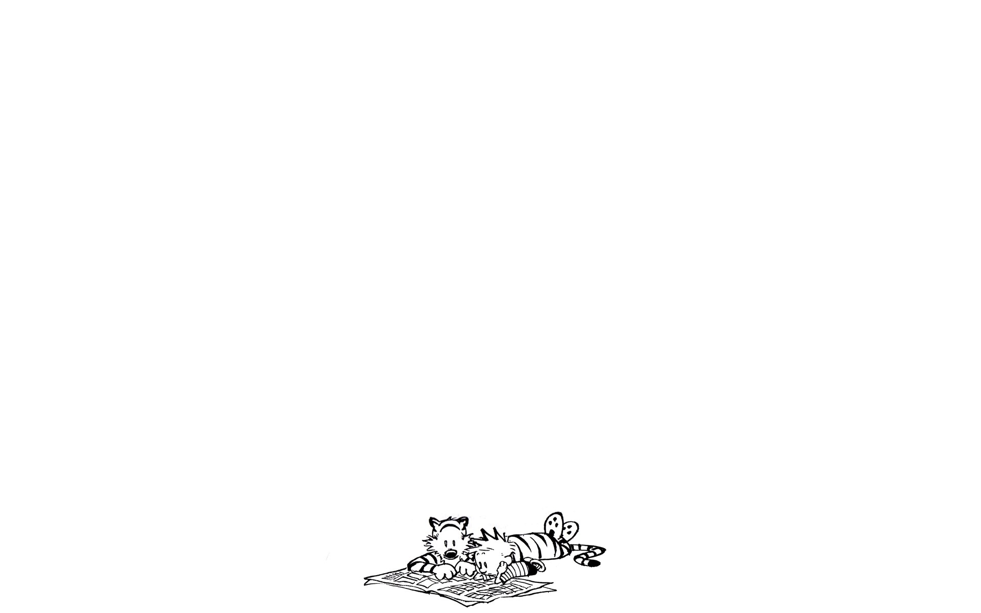 Calvin and Hobbes reading