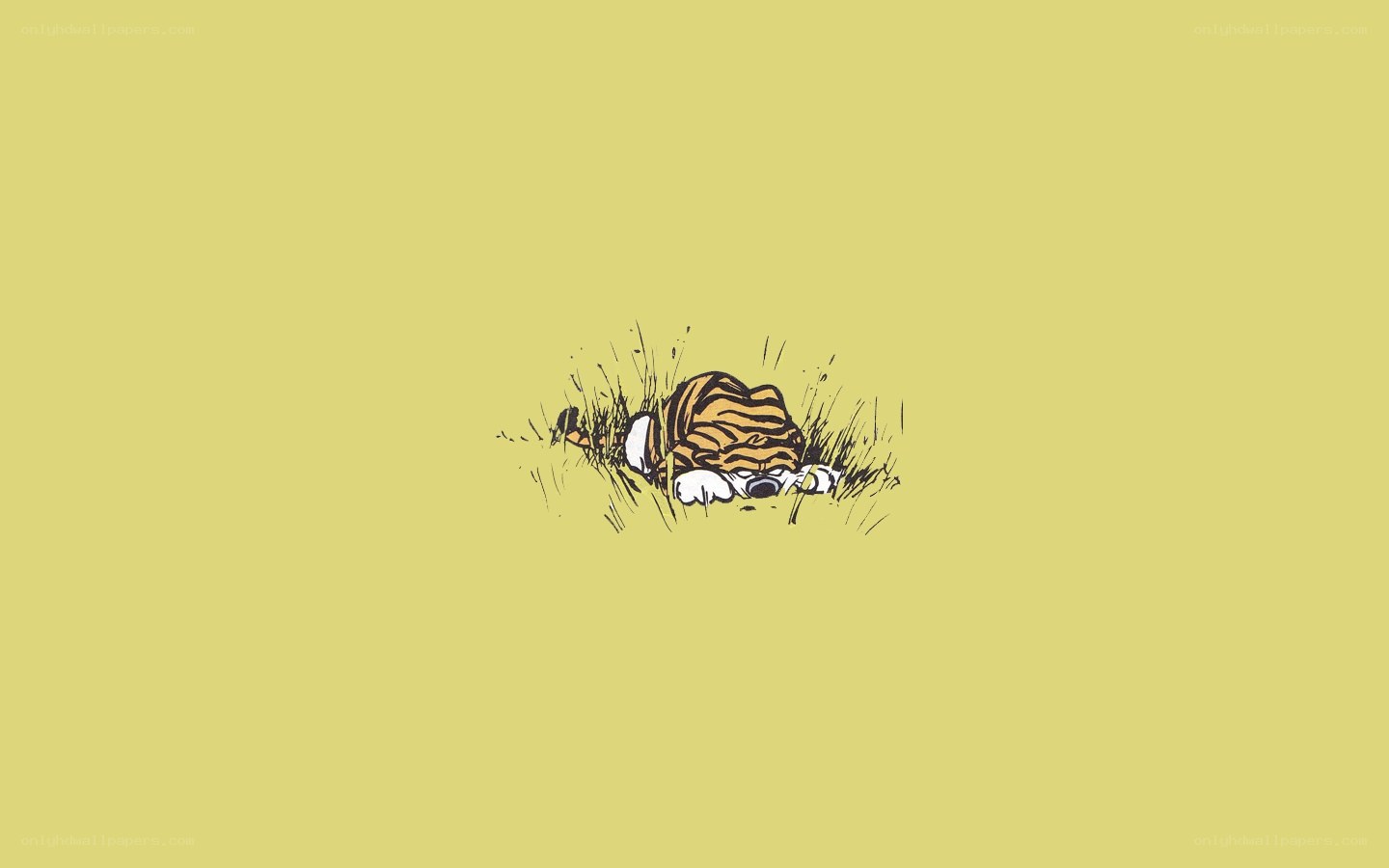 Calvin and Hobbes sleeping