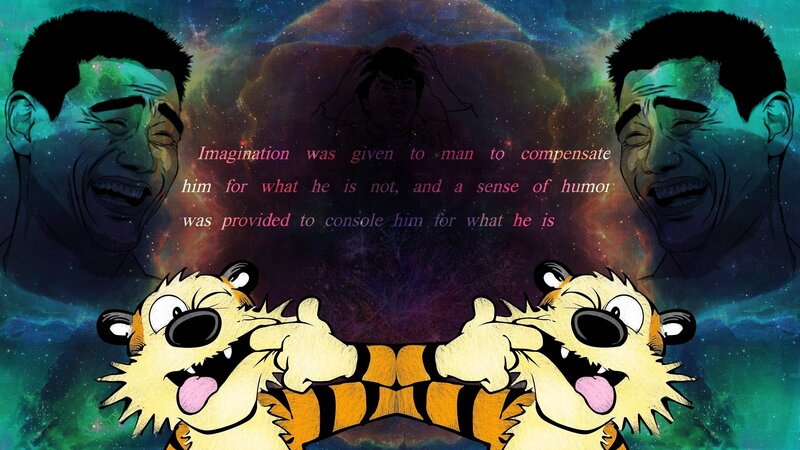 Calvin and Hobbes with cosmic quote