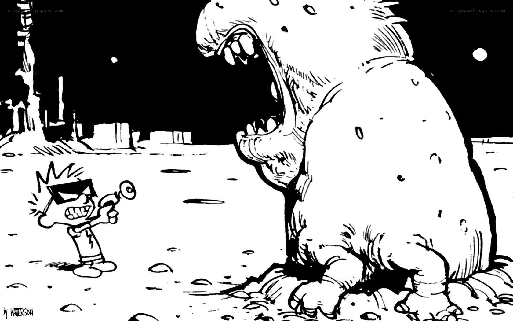 Calvin and the monster