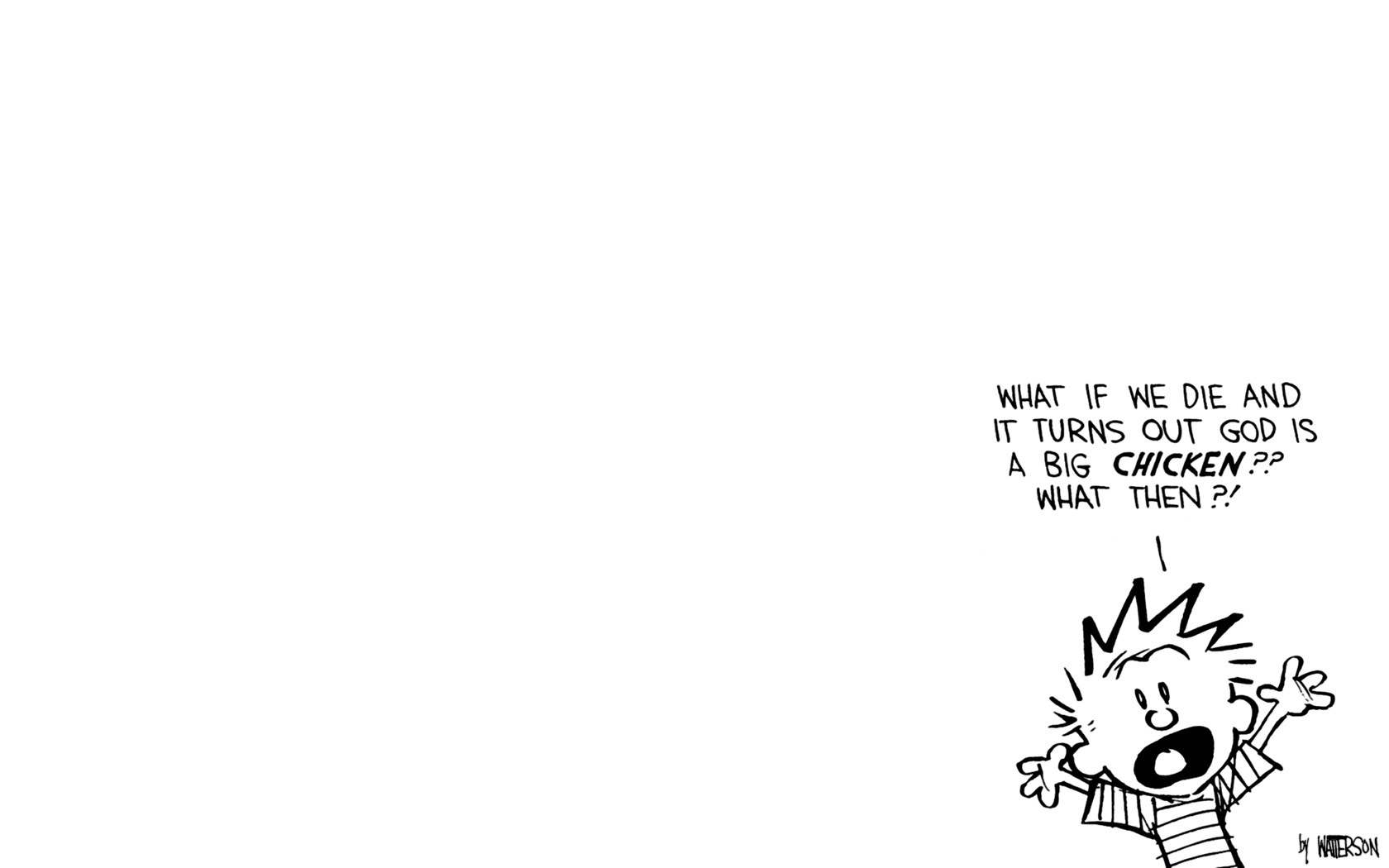 Calvin contemplates God