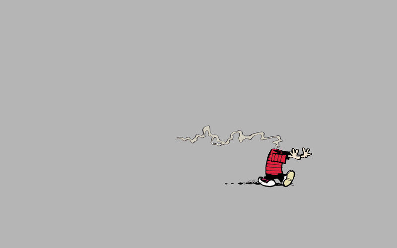 Calvin flying through the air
