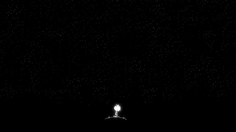 calvin gazes at stars