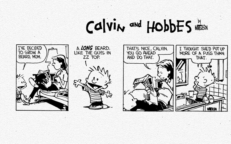 Calvin grows a beard