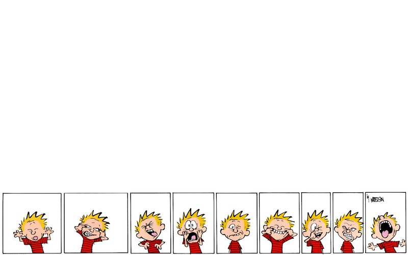 Calvin Making Faces