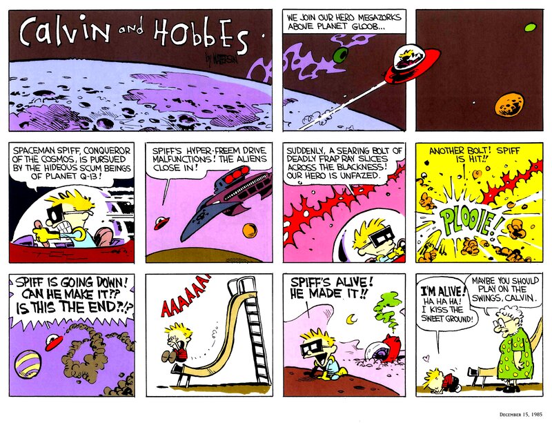 Calvin on a Slide
